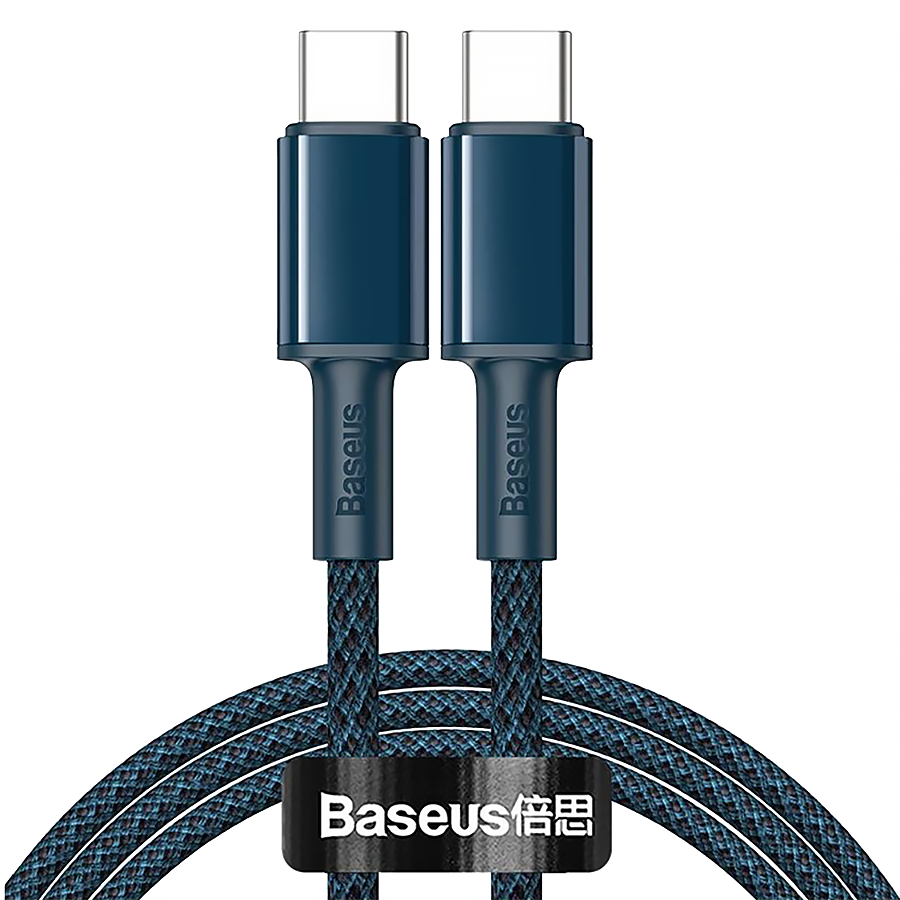 Кабель Baseus High Density Braided Type-C 100W 2м Синий в магазине RentaPhoto.Store