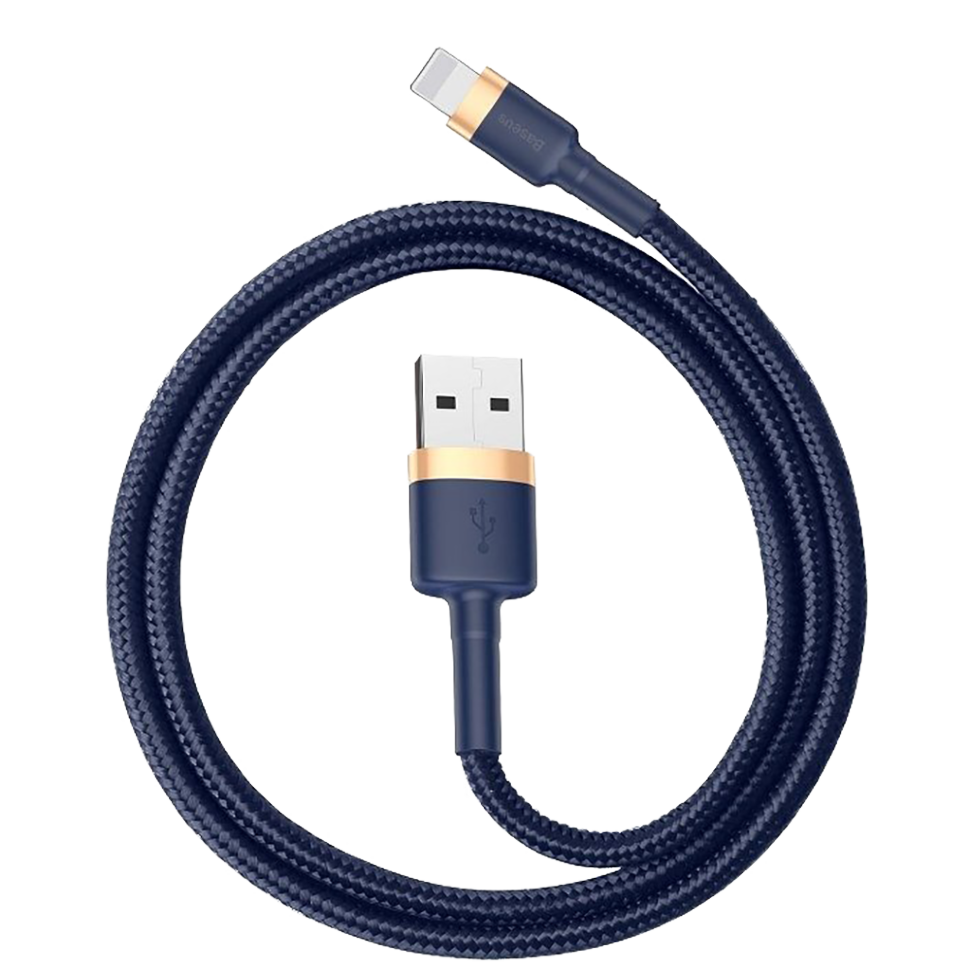 Кабель Baseus Сafule USB - Lightning 1.5A 2м Синий с золотом в магазине RentaPhoto.Store