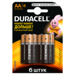 Батарейка DURACELL LR6 BL6, АА 6 шт в магазине RentaPhoto.Store