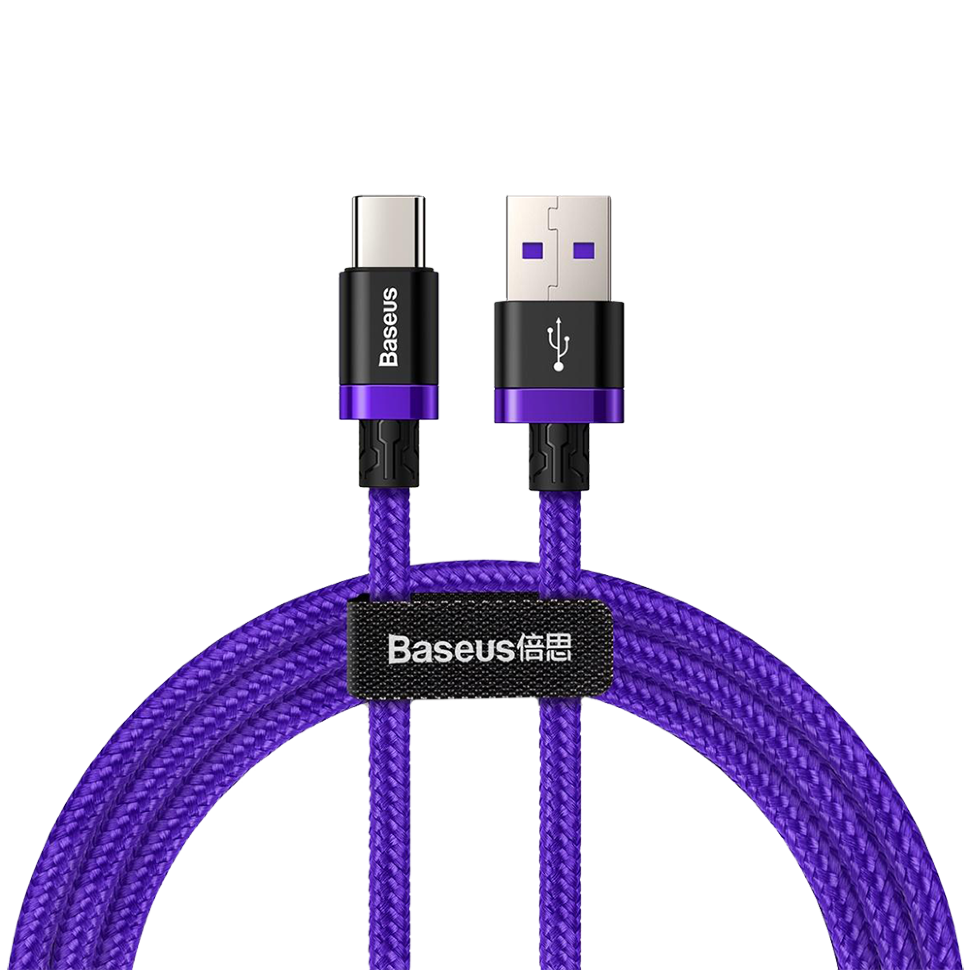 Кабель Baseus HW USB - Type-C 40W 1м Фиолетовый в магазине RentaPhoto.Store